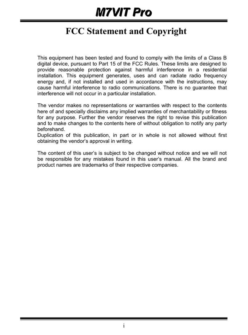 Biostar M7VIT Pro Operating and installation instructions