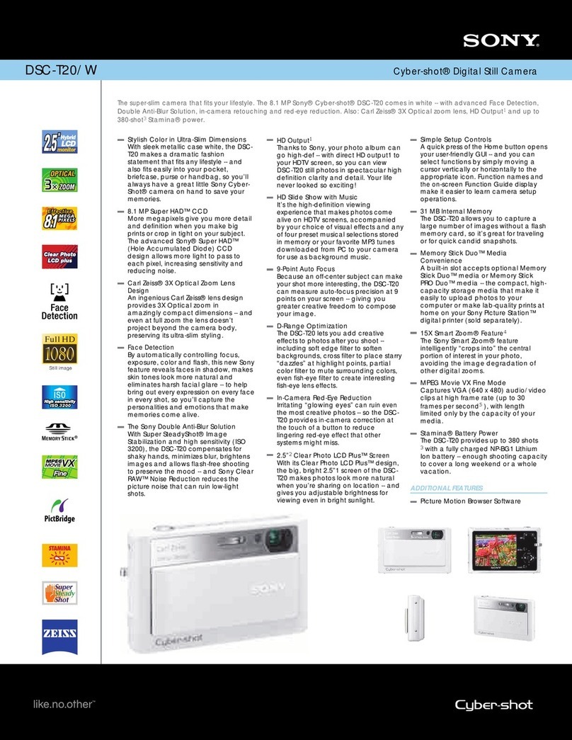 Sony DSC-T20/W Cyber-shot® User manual
