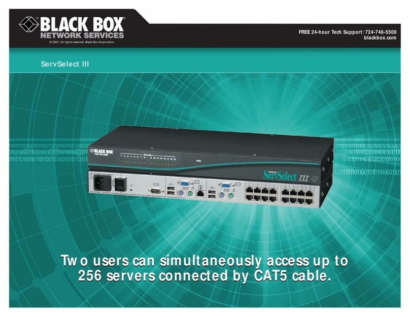Black Box ServSelect III KV22016A User manual