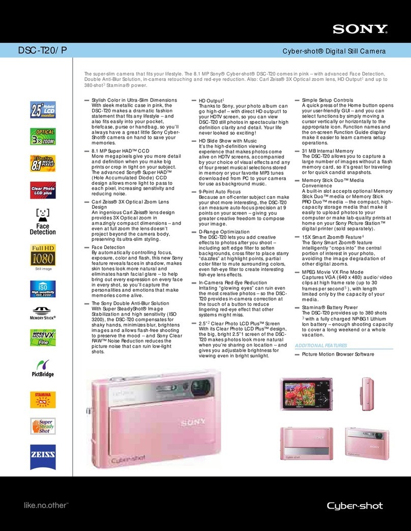 Sony DSC-T20/P Cyber-shot® User manual