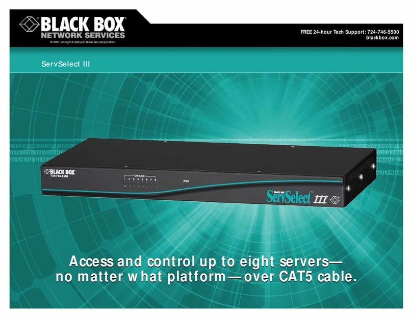 Black Box ServSelect III KV21008A User manual