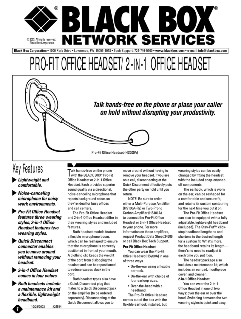 Black Box HS200A User manual