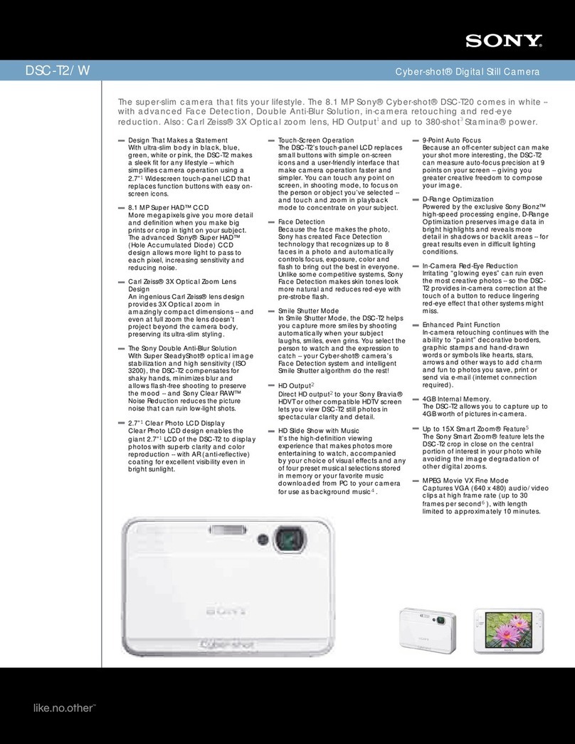 Sony DSC-T2/W Cyber-shot® User manual