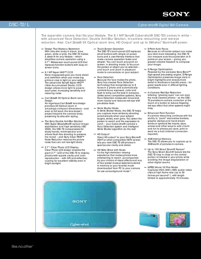 Sony DSC-T2/L Cyber-shot® User manual