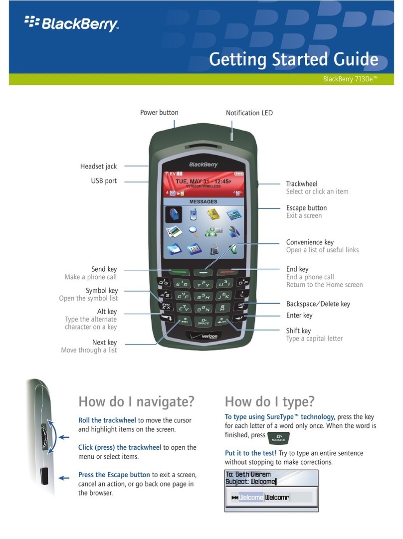 Blackbe;rry 7130E - VERSION 4.1 User manual