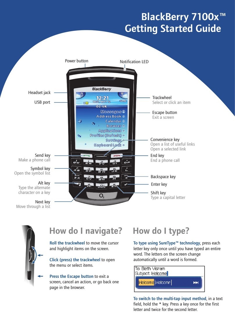 Blackbe;rry 7100x User manual