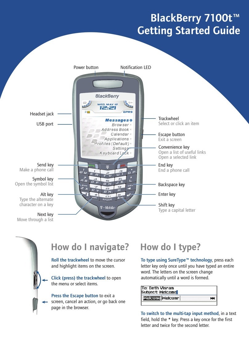 Blackbe;rry 7100T - TIPS User manual