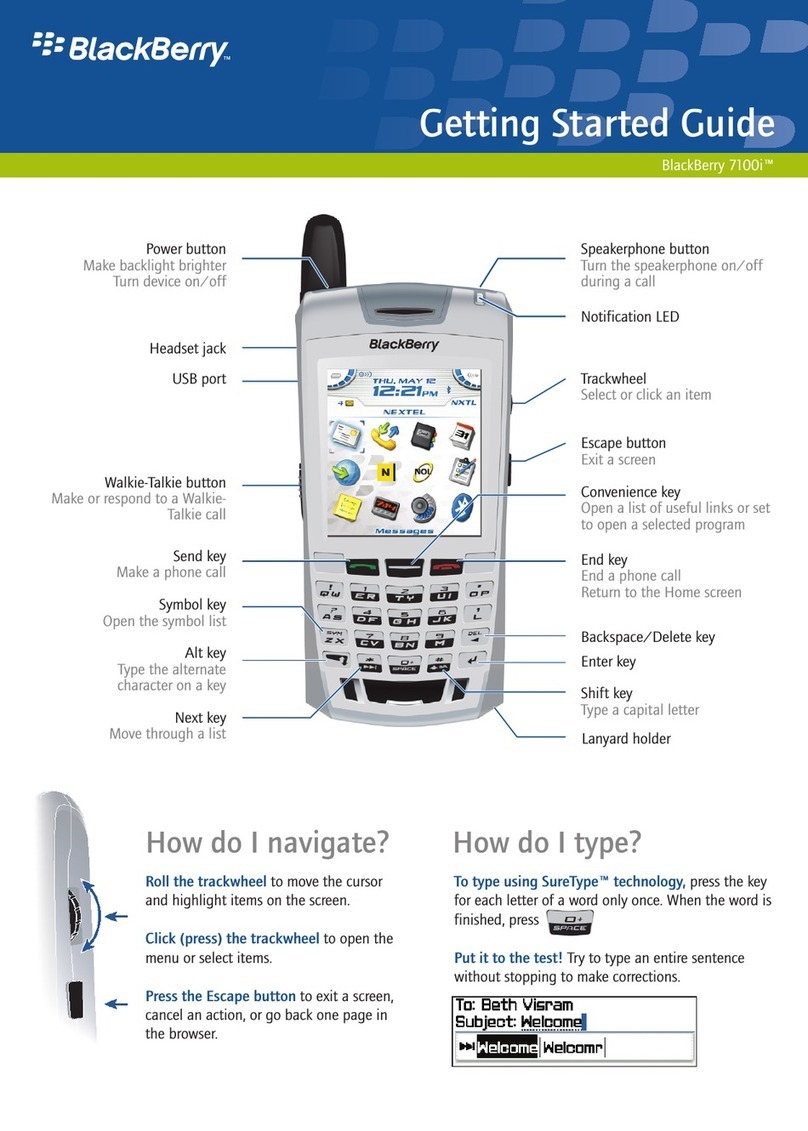 Blackbe;rry 7100I User manual