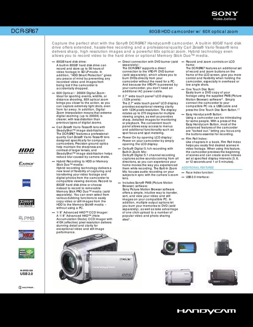 Sony Handycam DCR-SR67 User manual