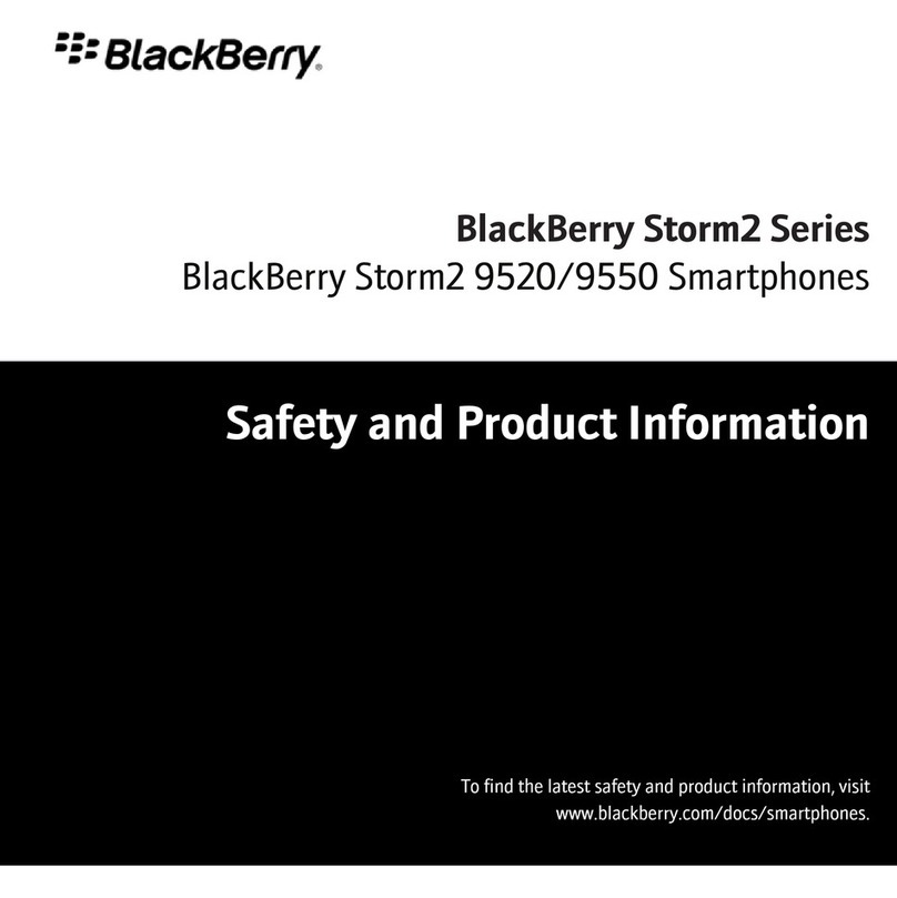 Blackbe;rry Storm2 9550 User manual