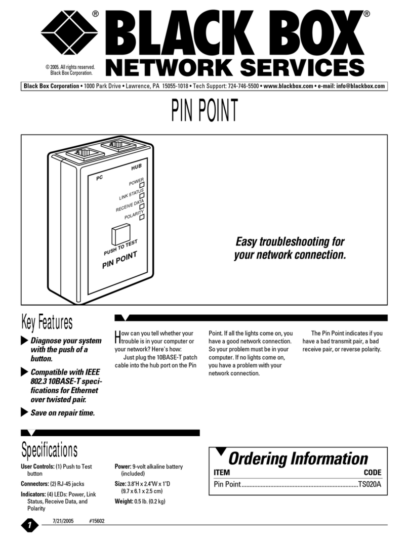 Black Box PIN POINT TS020A Specifications