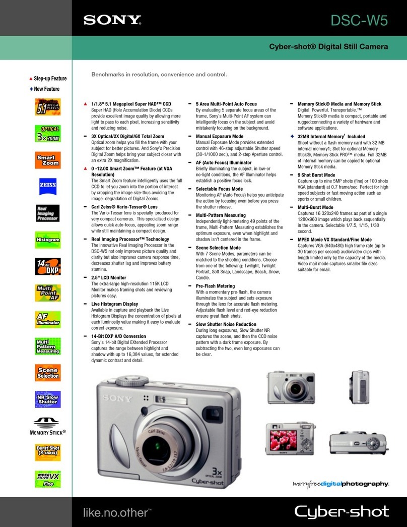 Sony Cyber-shot DSC-W5 User manual
