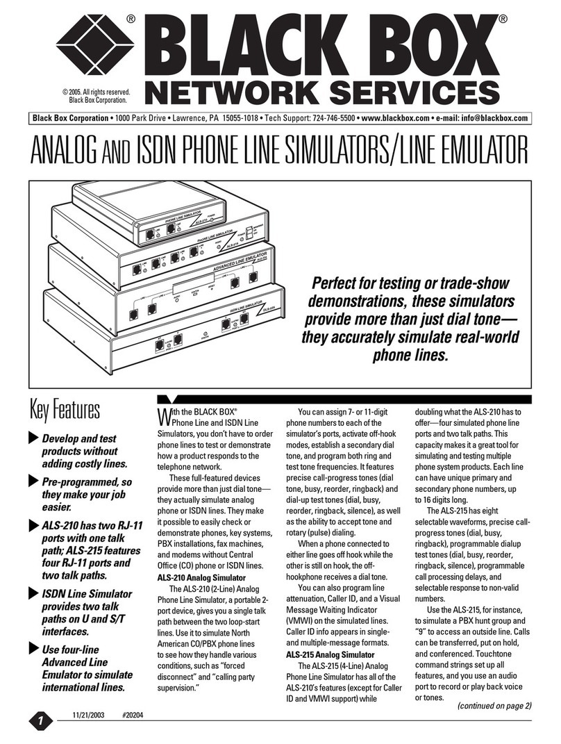 Black Box TS210A User manual