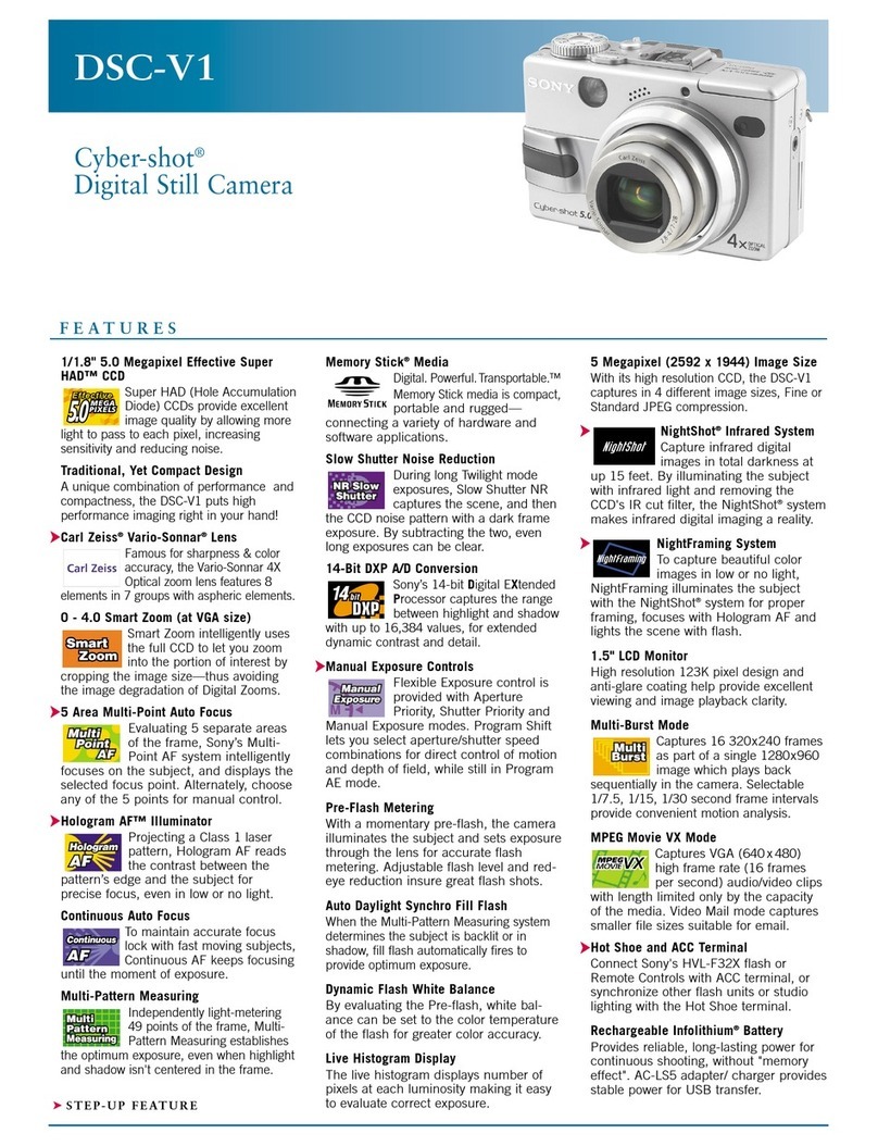 Sony DSC-V1 Operating Instructions (English) Specifications
