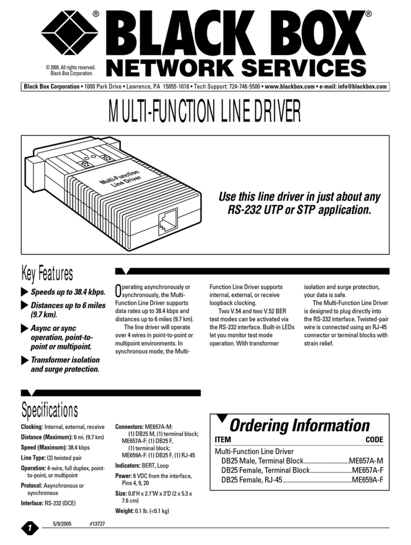 Black Box ME657A-M User manual