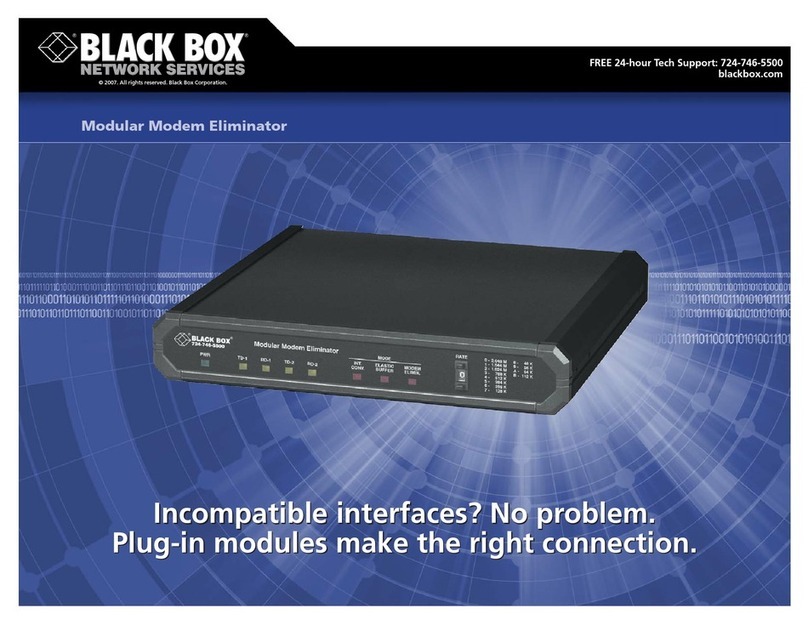Black Box ME260A User manual Black Box ME260A User manual