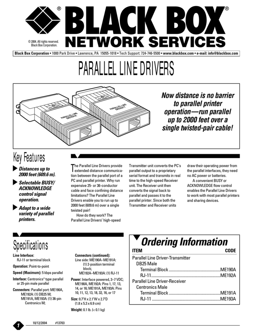 Black Box ME190A User manual