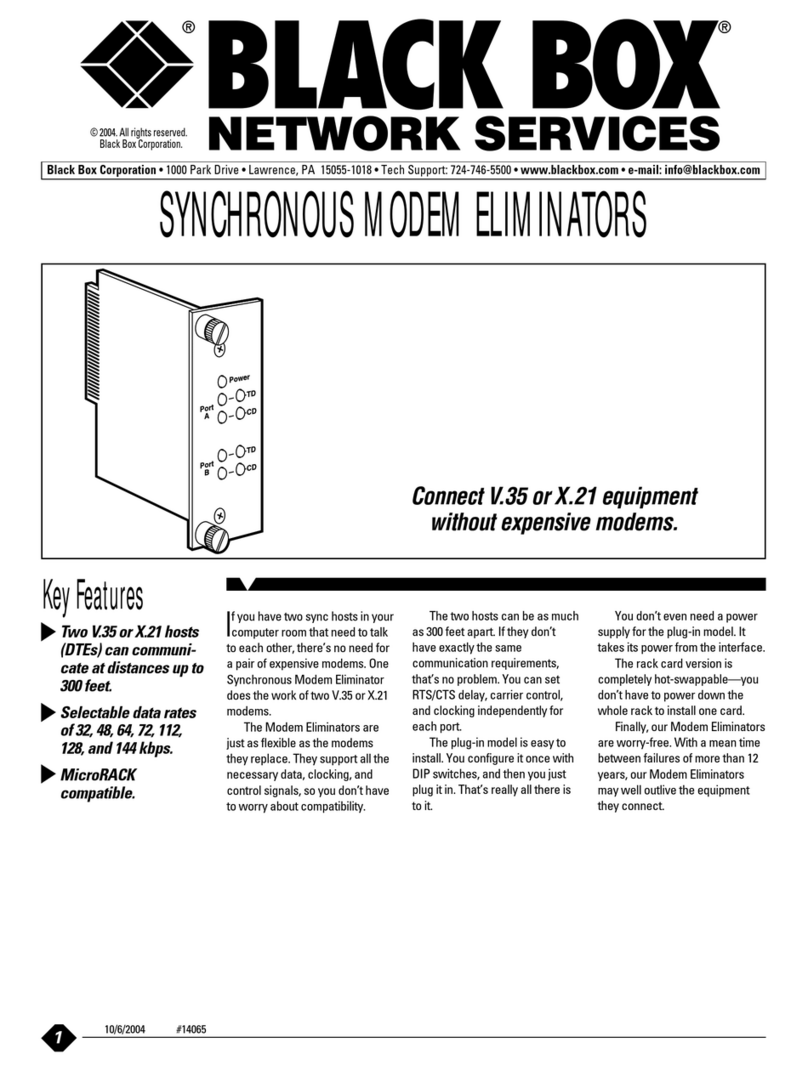 Black Box ME109A User manual