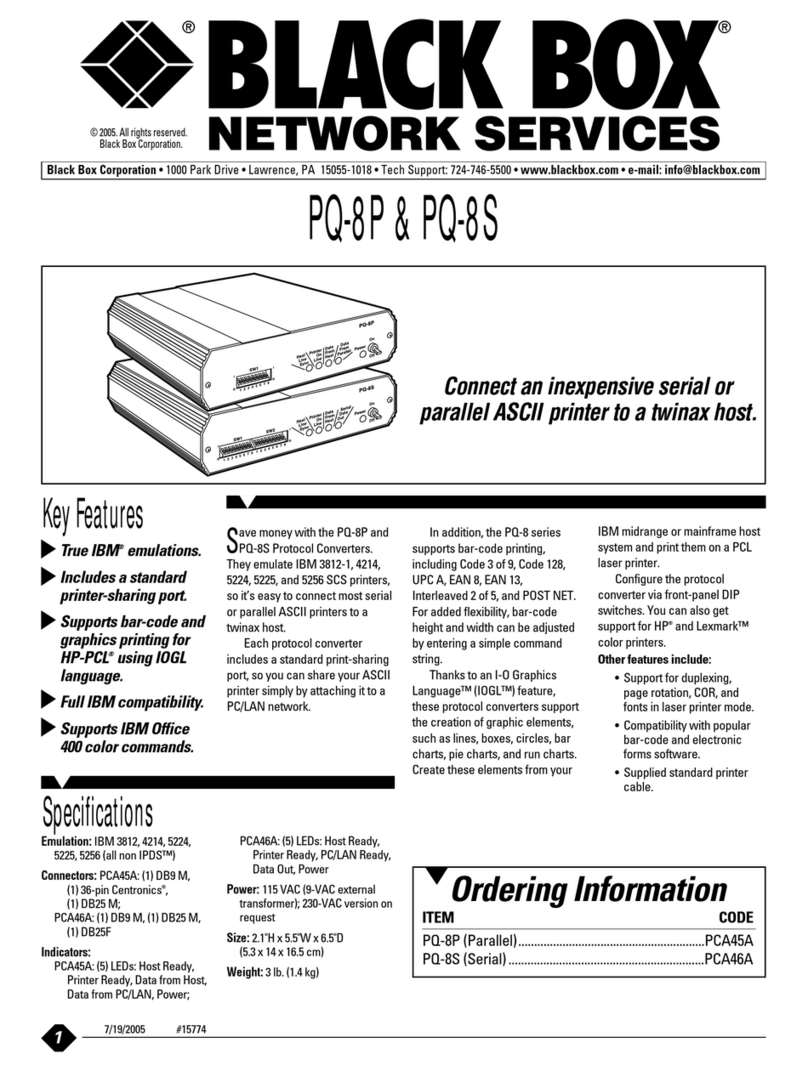 Black Box PCA45A User manual