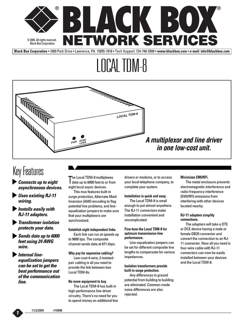 Black Box MX511A User manual