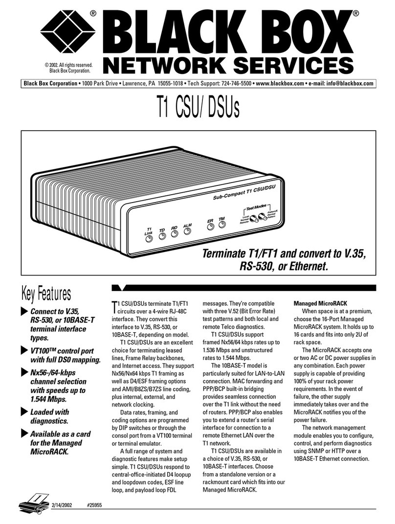 Black Box MT910A User manual