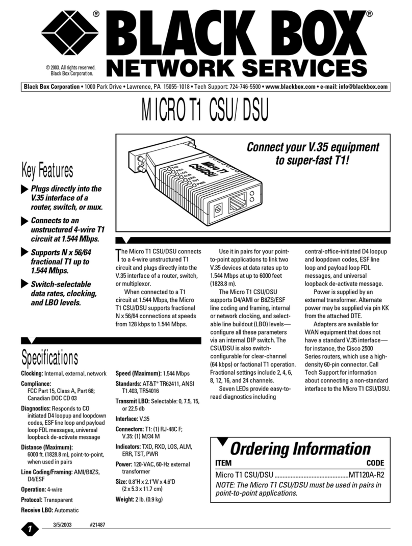 Black Box MT120A-R2 User manual