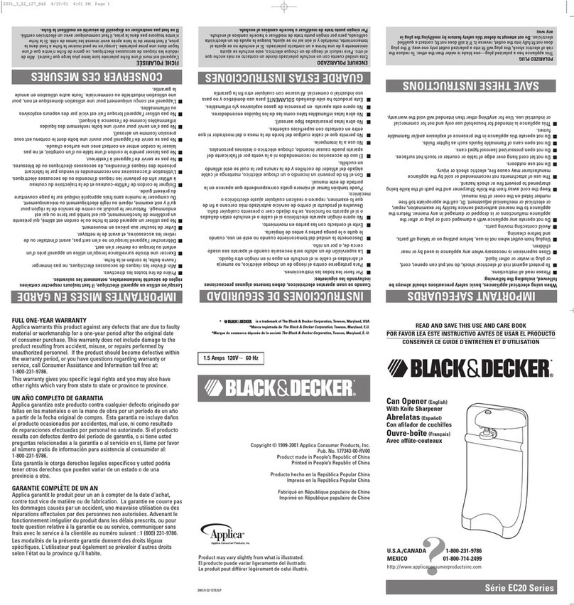 Black & Decker EC20 Series user guide