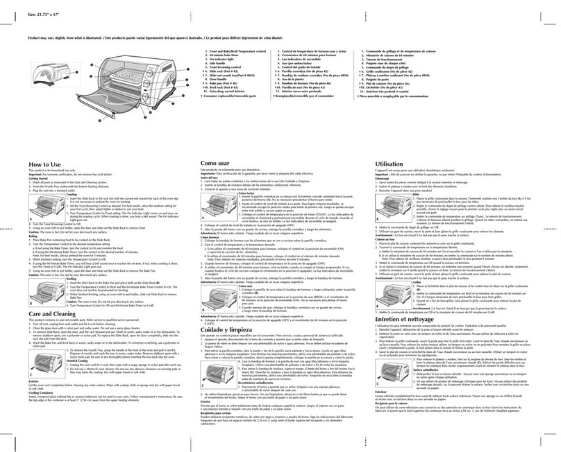 Black & Decker TOASTER-R-OVEN CTO649 Installation instructions