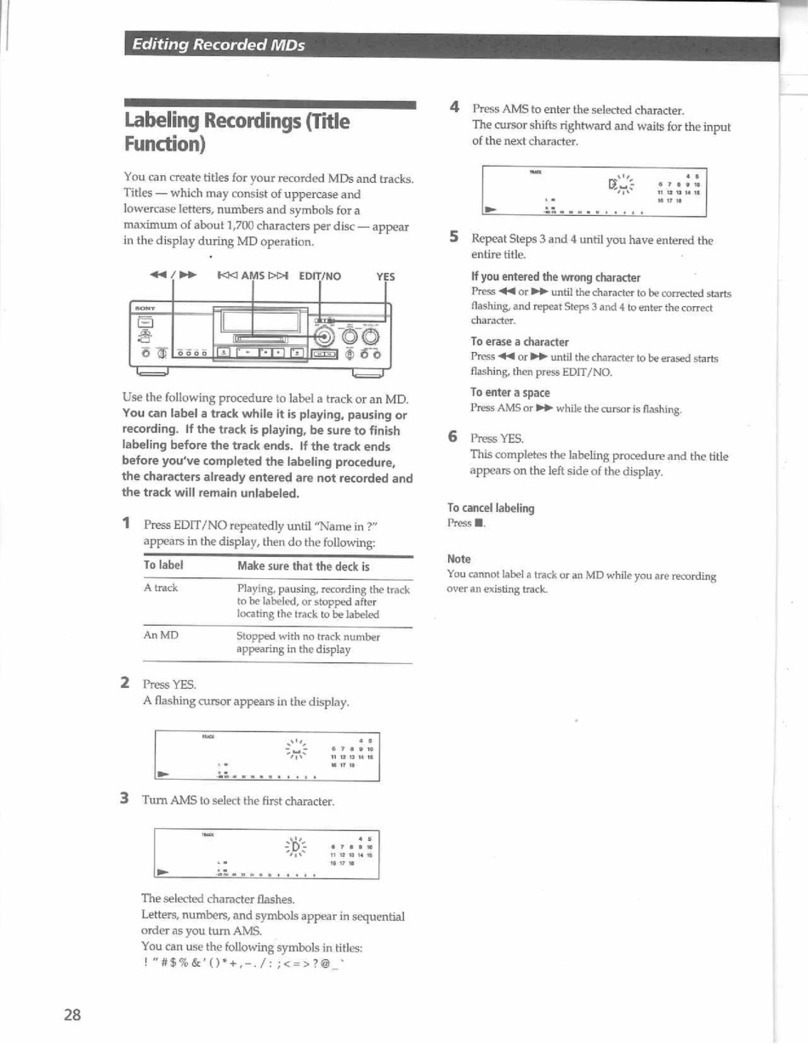 Sony MDS-JA3ES Operating Instructions addendum Page 26 and... operating instructions Sony MDS-JA3ES Operating Instructions addendum Page 26 and... operating instructions