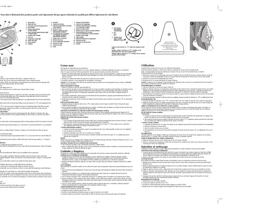 Black & Decker SteamAdvantage AS100 Series Installation instructions