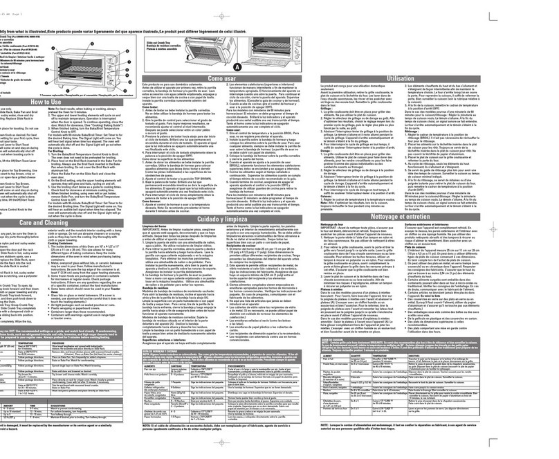 Black & Decker Toast-R-Oven TRO800 Series Installation instructions