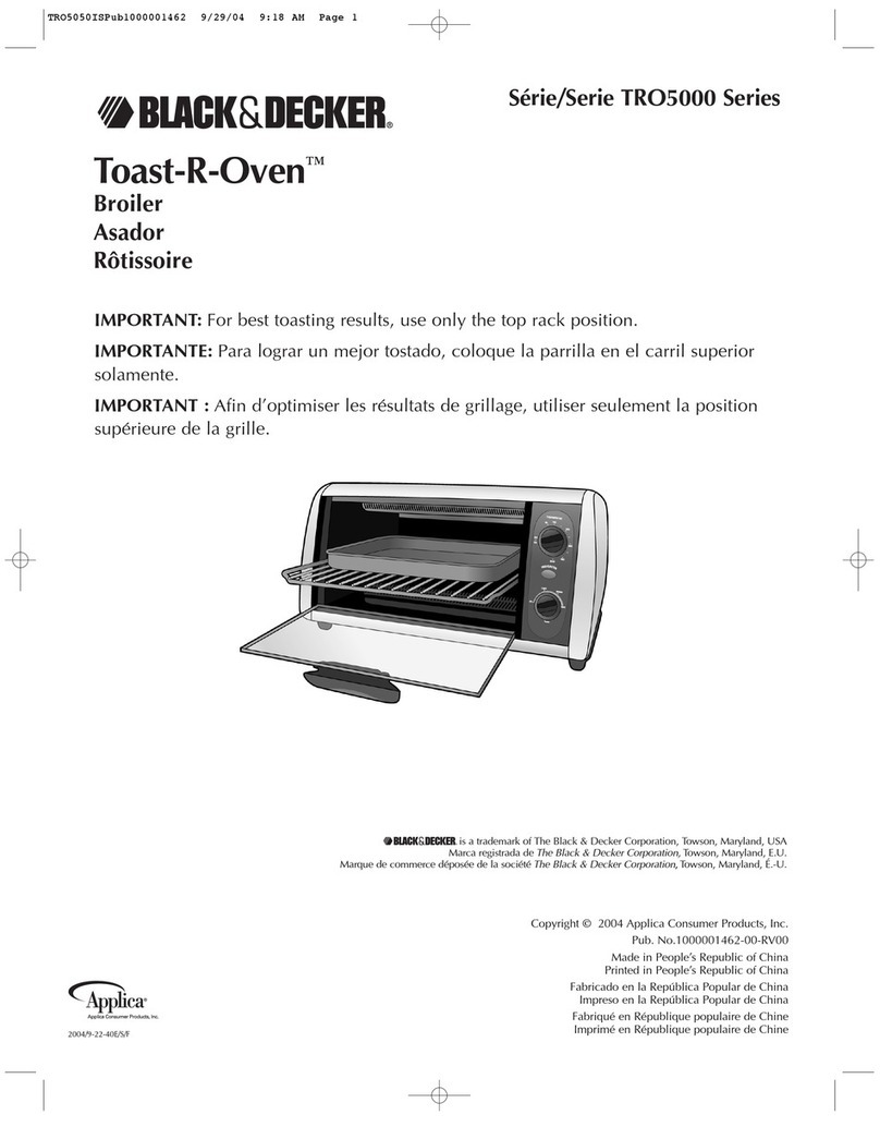 Black & Decker Toast-R-Oven TRO5000 Series Quick start guide