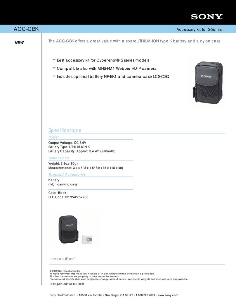 Sony ACC-CBK Marketing User manual