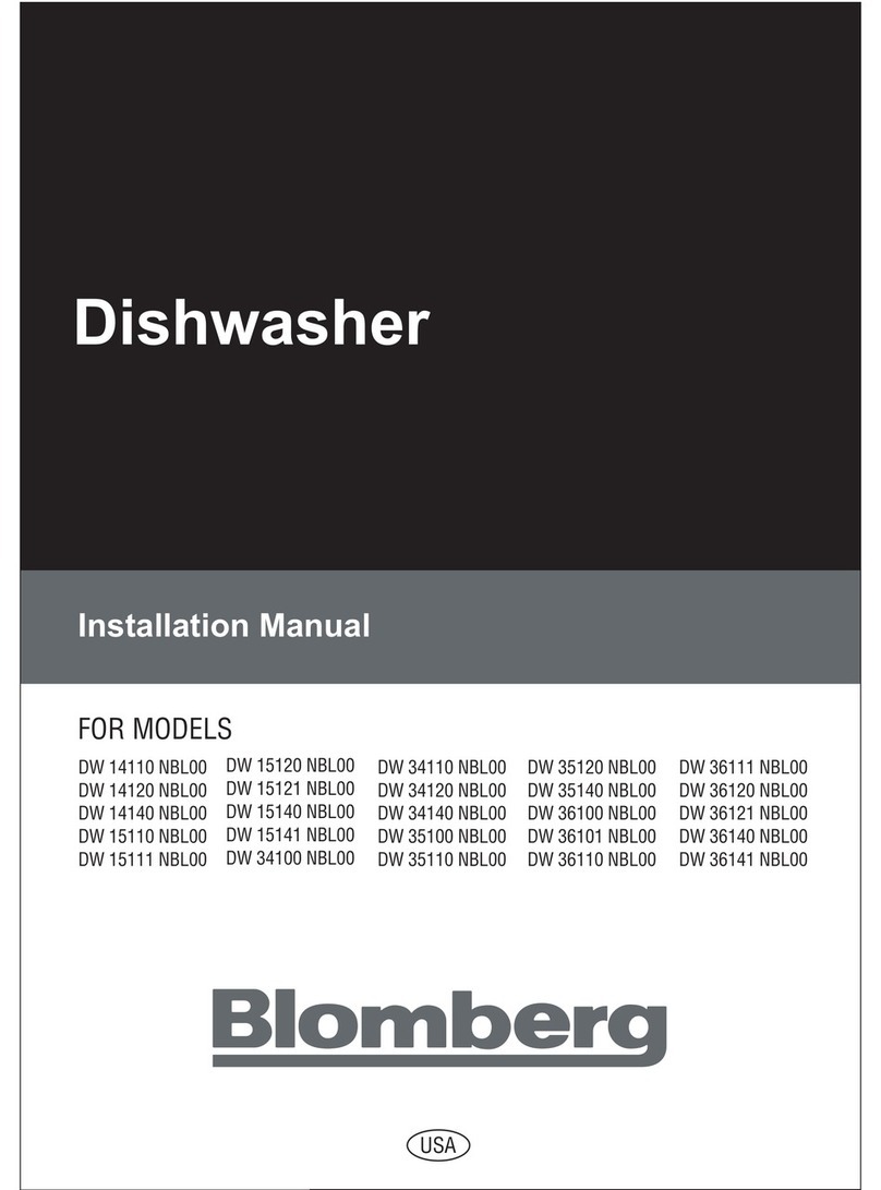 Blomberg DW 34100 installation manual