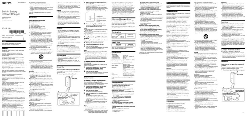 Sony AC-UP100 User manual