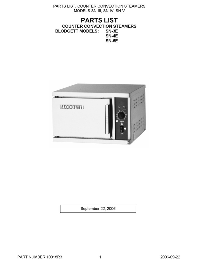 Blodgett SN-3E User manual