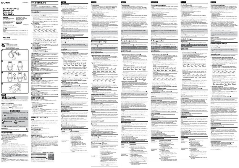 Sony APK-WB Operating Instructions - Precautions User manual Sony APK-WB Operating Instructions - Precautions User manual
