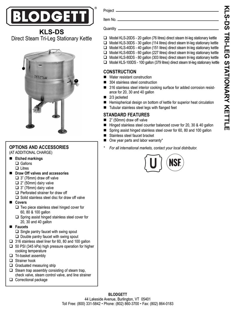 Blodgett KLS-100DS User manual
