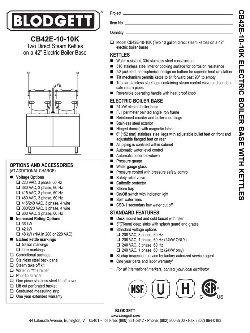Blodgett CB42E-10-10K User manual