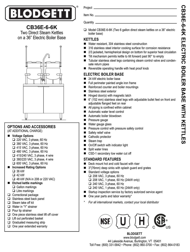 Blodgett CB36E-6-6K User manual