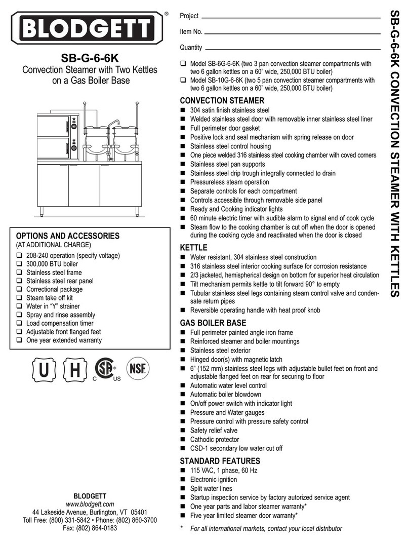 Blodgett SB-10G-6-6K User manual