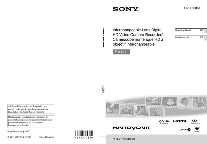 Sony NEX-VG20 Handycam® operating guide