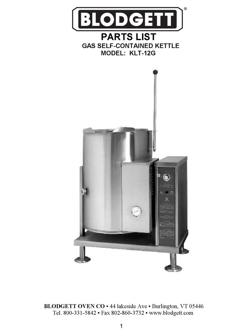 Blodgett KLT-12G parts list
