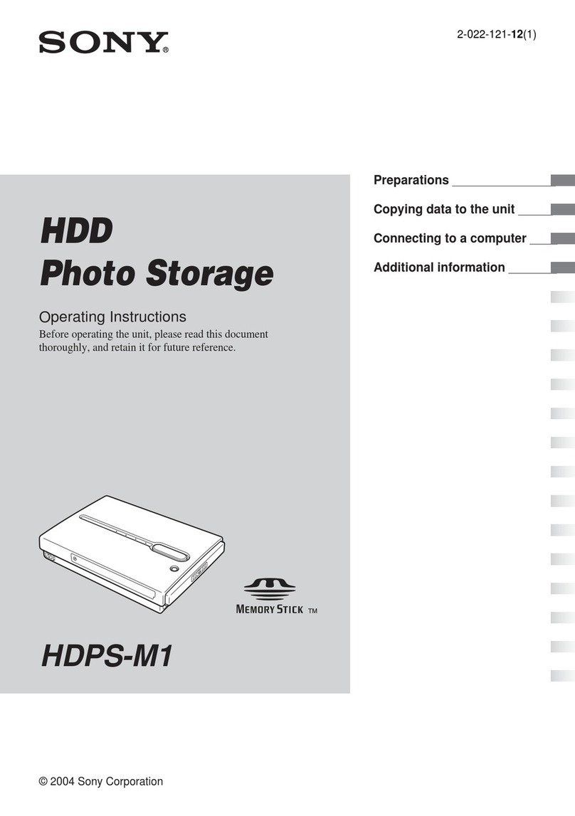 Sony HDPS-M1 User manual