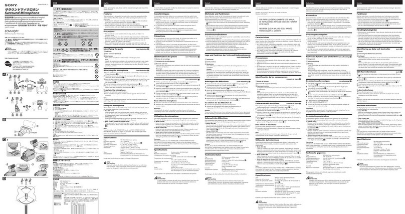 Sony ECM-HQP1 operating instructions
