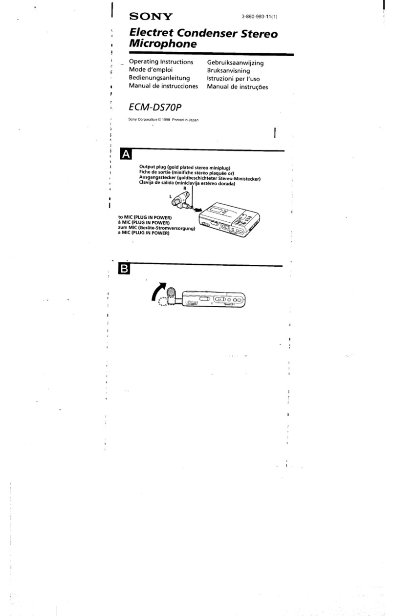 Sony ECM-DS70P User manual Sony ECM-DS70P User manual
