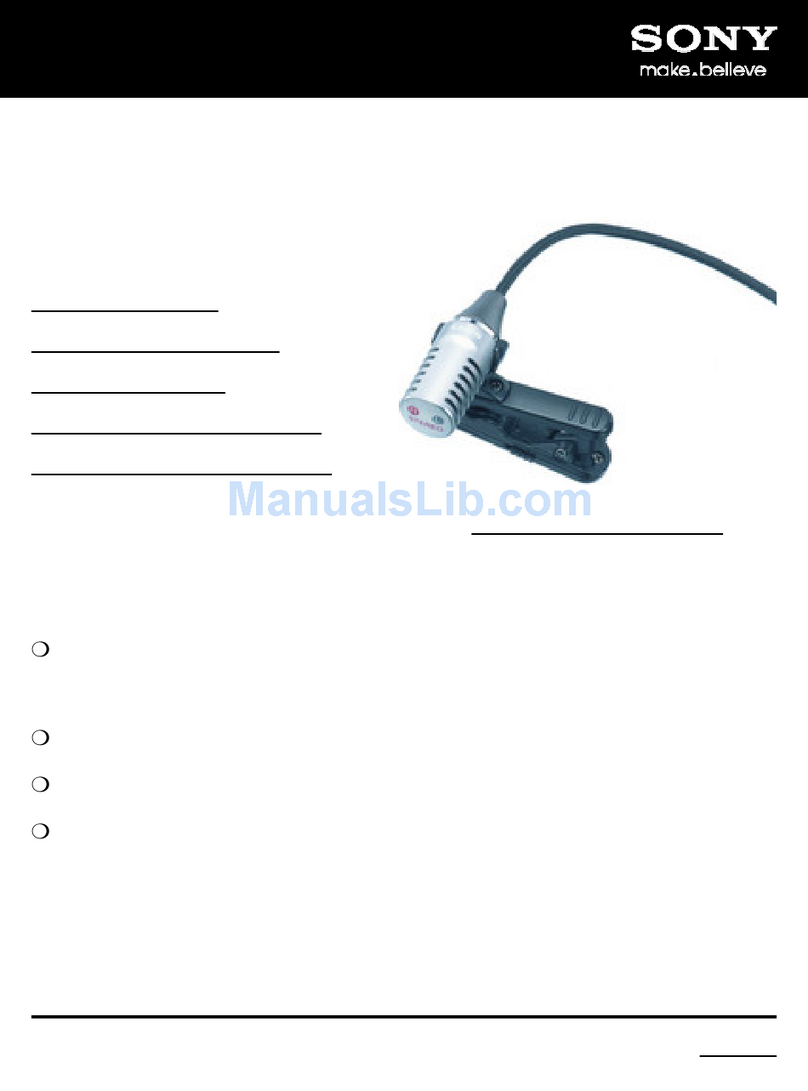 Sony ECM-CS10 Operating Instructions / Manual de instrucciones / Mode d’emploi / Manual de... User manual Sony ECM-CS10 Operating Instructions / Manual de instrucciones / Mode d’emploi / Manual de... User manual