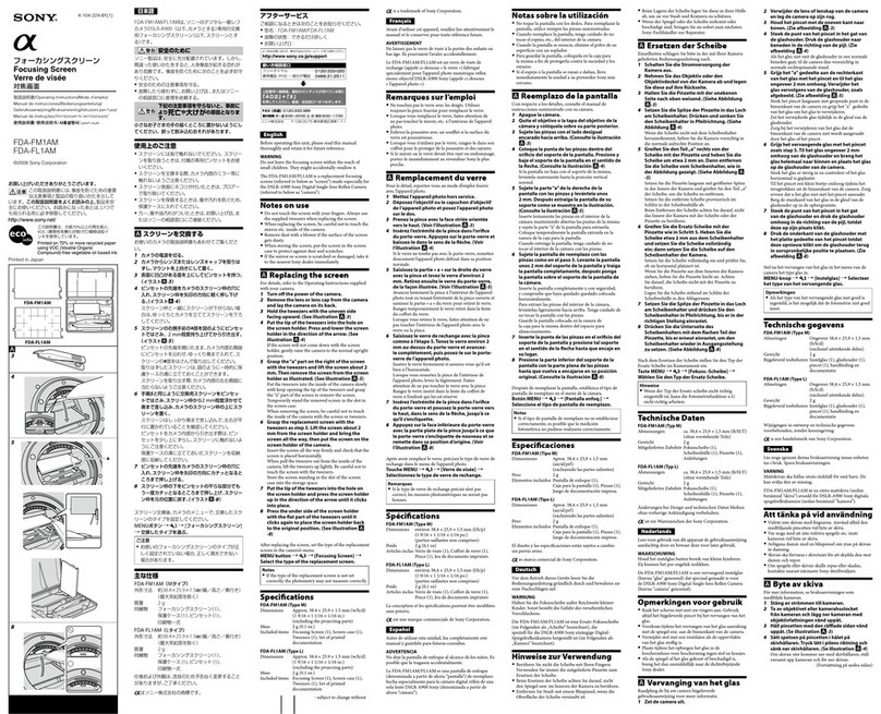 Sony FDA-FL1AM operating instructions