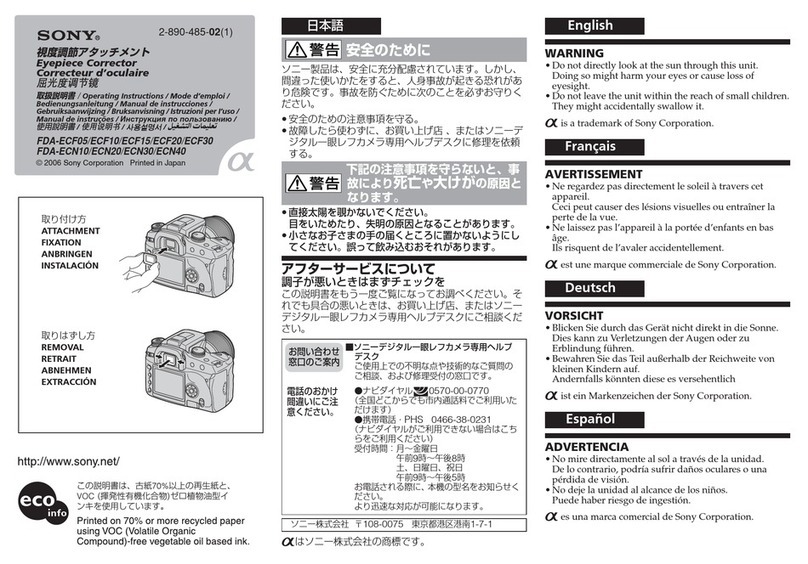 Sony FDA-ECF05 User manual