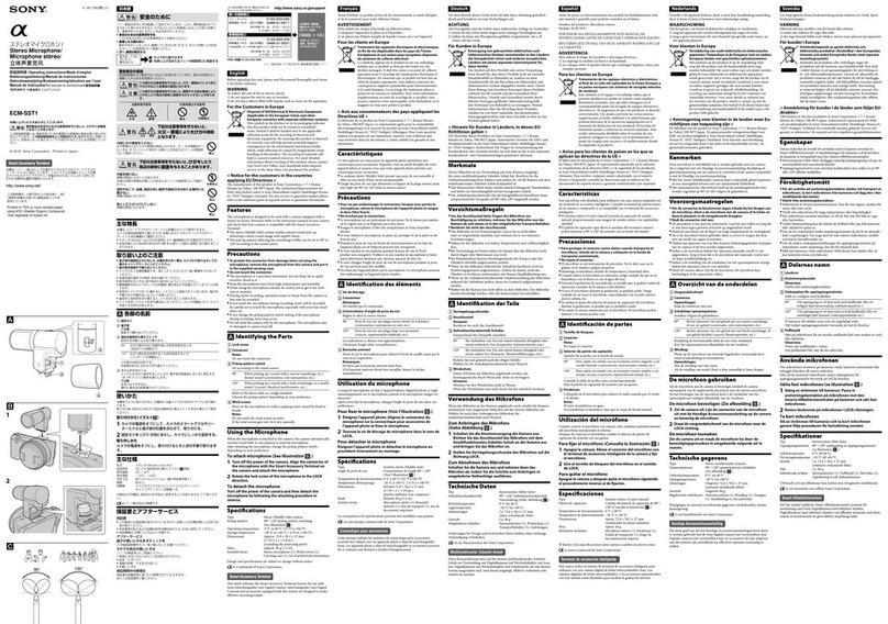 Sony ECM-SST1 User manual